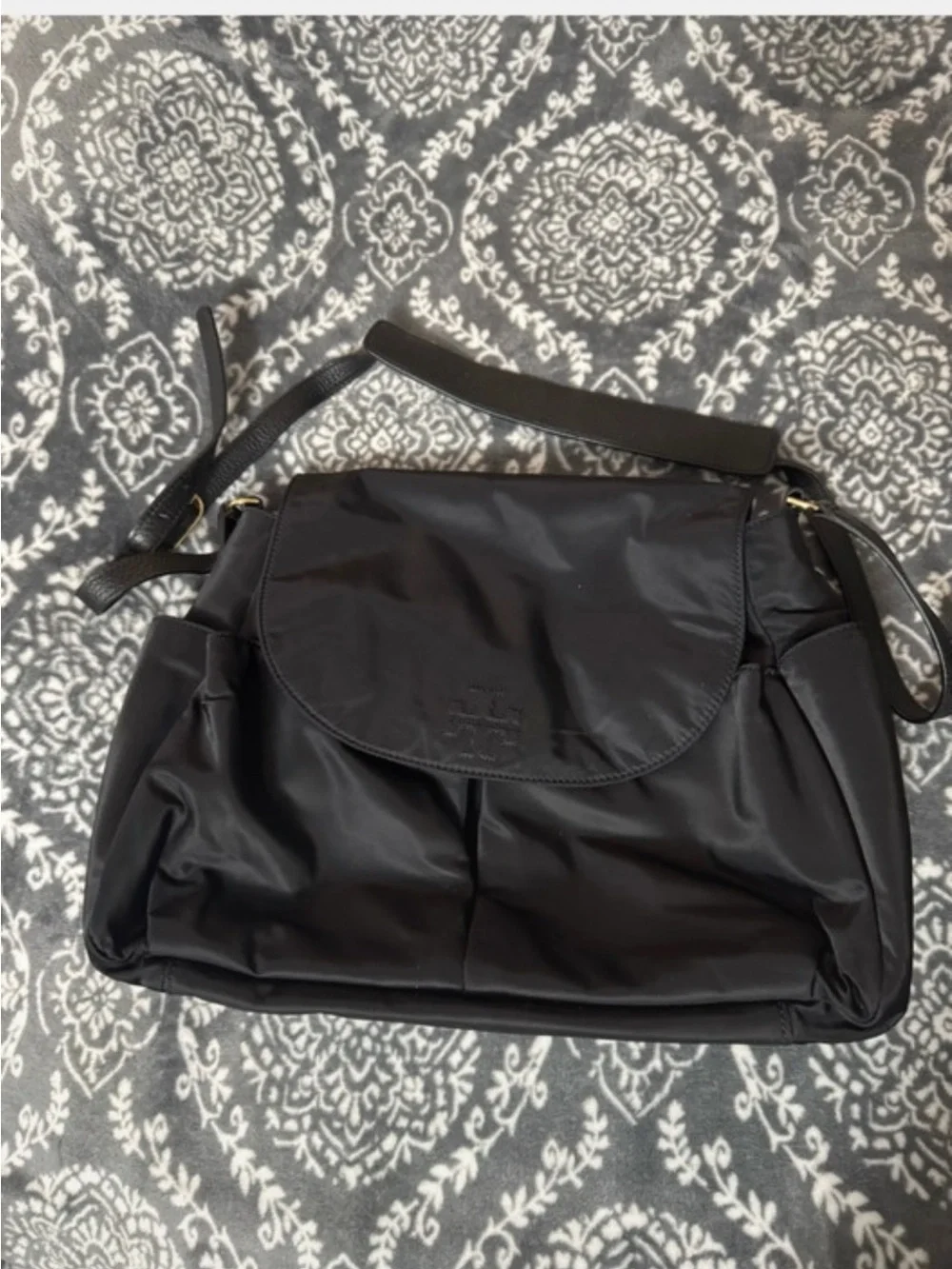 Tory Burch Black Nylon Crossbody Baby Bag